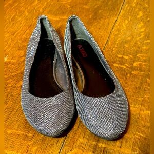 Bongo silver glitter ballet flats‎ sz 9.5